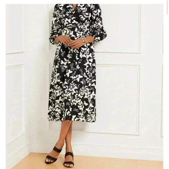 DOTTED BUTTERFLIES POPLIN SHIRTDRESS - Picture 7 of 7